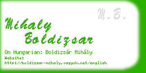 mihaly boldizsar business card