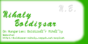 mihaly boldizsar business card